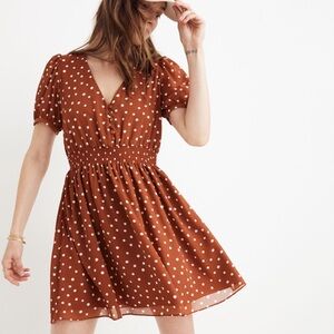 NWOT Madewell Smocked Waist Mini Dress